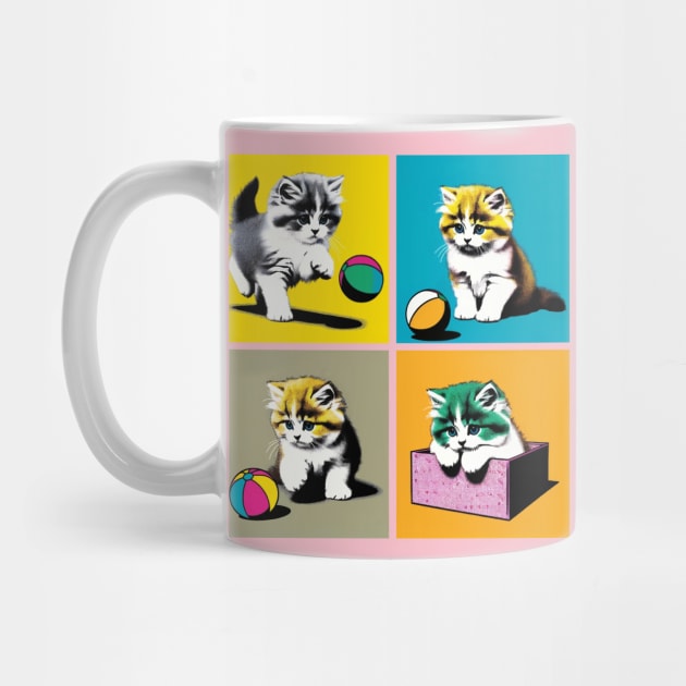 Munchkin Cat Pop Art - Cute Kitties by PawPopArt